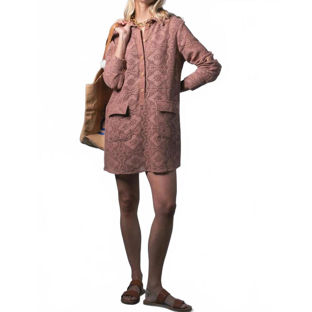 NEW THE SHIRT raya mini dress in mocha mousse